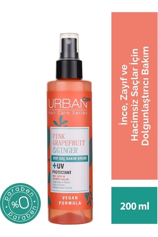 Urban Care Pink Grapefruit & Ginger İnce Telli Saçlar Dolgunlaştırıcı Sıvı Saç Bakım Kremi 200 ML