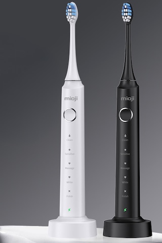 Mioji Oral B6 Care Şarj Edilebilir Diş Fırçası Siyah + 3 Yedek Fırça Başlık + Seyahat Kutusu + Şarjlı Ağız Duşu