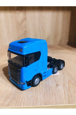 Sesli Işıklı Ölçekli 1/43 Dorsesiz Tır Kafası Açılabilir Kupalı Mavi