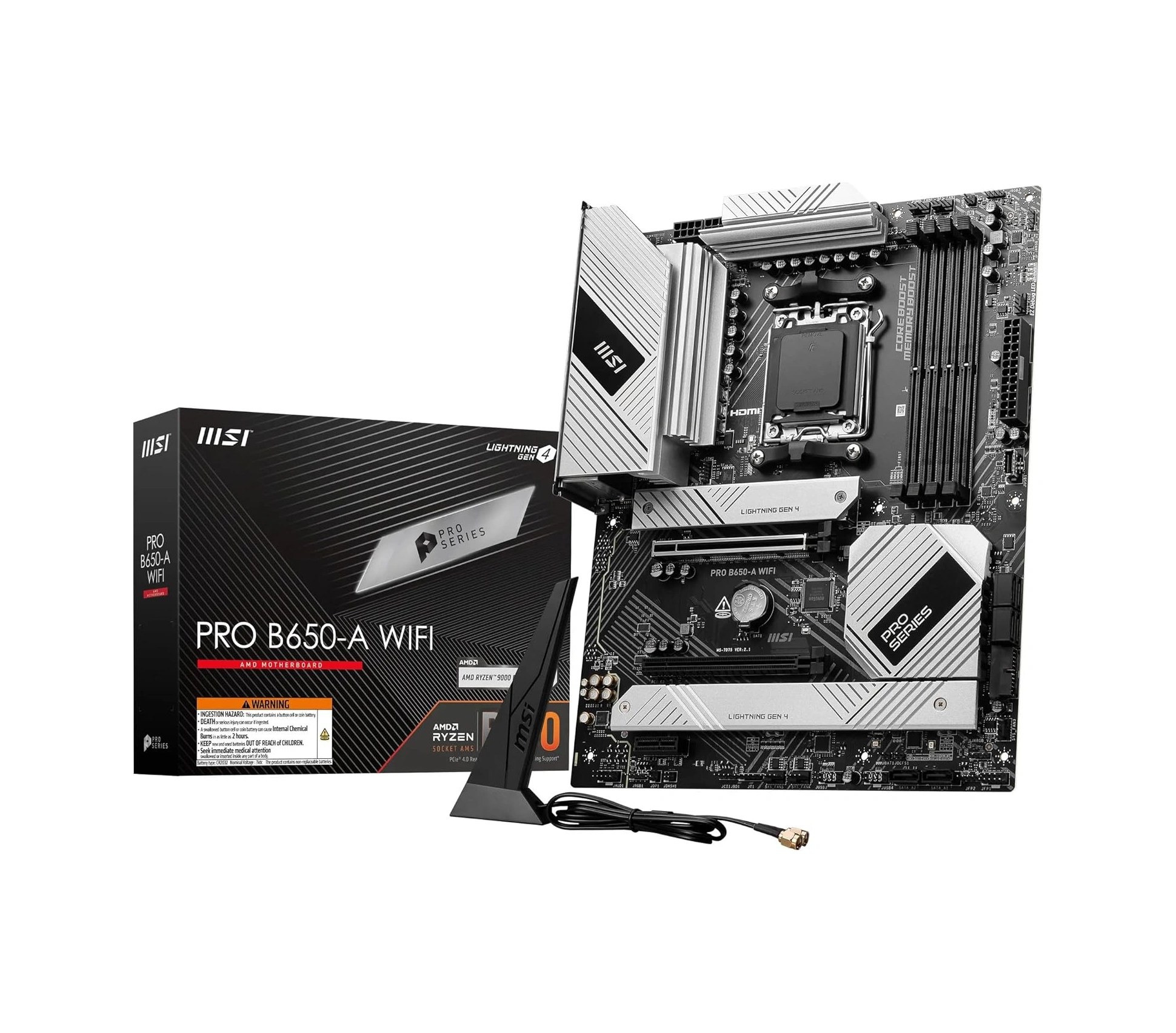 Msı Pro B650-a Wıfı Am5 Ddr5 7600mhz Oc Hdmı Dp 3x M.2 Usb 20 Gbps 2.5g Lan Wı-fı 6e Atx