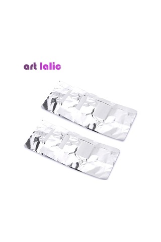 100 Adet Tırnak Sanat Kaldırma Alüminyum Folyo Akrilik Jel Cila Temizleme Sarar Manikür Aracı Kapalı Islatın