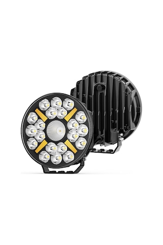 Kamyon Tır 9 İnç Sis Farı Tepe Ve Tampon Lambası 100 W Projektör Lamba Gündüz Led Drl Sarı Ve Beyaz