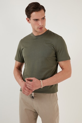 Buratti % 100 Pamuk Regular Fit Bisiklet Yaka T Shirt Erkek T Shirt 5902511 Haki