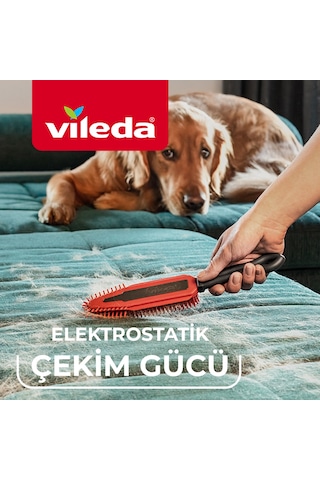 Vld0000000471 Vileda 8 Paket Pet Pro Elektrostatik Tüy Toplayıcı Fırça, Dar Alanlar İçin İdeal, Yıkanabilir, Uzun Ömürlü Vileda