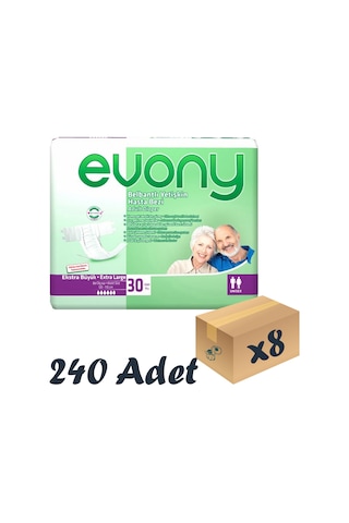 Evony 6 Damla Bel Bantlı Yetişkin Hasta Bezi XL 8 x 30'Lu