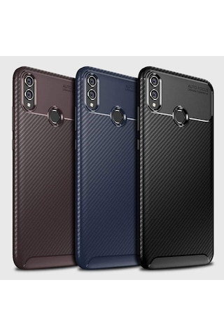 Huawei Honor 8X Kilif Karbon Tasarim Negro Silikon Kapak 405786540