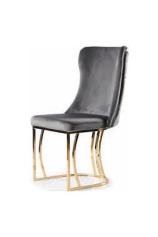 Bera Luna Ayak Gamze Sandalye Gri