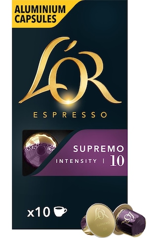 L'or Supremo Intensity 10 Nespresso Uyumlu Kapsül Kahve Fırsat Paketi 10 x 5 Paket