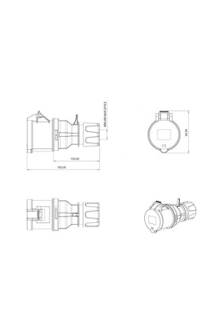 Bemis 3x32 A Cee Norm Uzatma Prizi Bc1-3403-2312