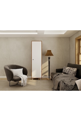 Harput Çok Amaçlı Tek Kapaklı Dolap Amalfi-byz Beyaz