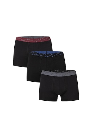 Pierre Cardin Erkek 3Lü Stretch Boxer Siyah 001