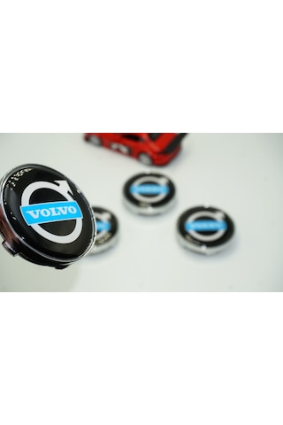 Volvo Jant Göbeği Kapak Seti 60mm Mavi Gümüş Renk
