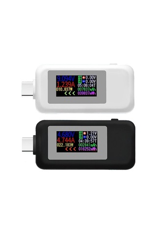 Butuglobal Kws-1902c Renk Tipi C Usb Akım Gerilim Monitör Güç Ölçer Siyah