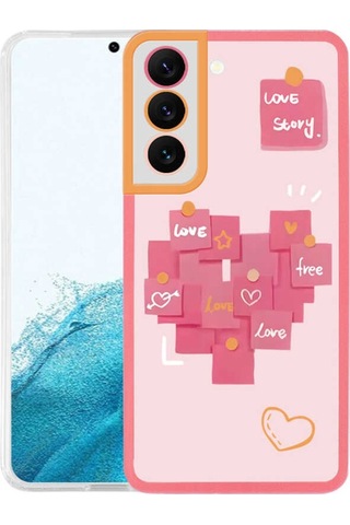 Samsung Galaxy Uyumlu S22 Plus Kılıf Zore M-Fit Desenli Kapak