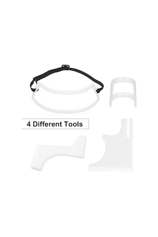 Maiyame Kırmızı Plastik Sakal Ve Saç Kesim Şablon Seti - 4 Adet Ev Kullanıma Uygun Bıyık, Sakal, Boyun Çizgisi Ve Saç Şekillendirici Aracı