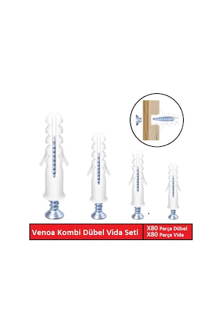 Venoa Db160 Plastik Dübel Vida Seti 160 Parça