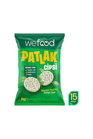 Wefood Mevsim Yeşillikli Patlak Cipsi 60 G 15'li 8683347037650