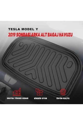 Tesla Model Y 2019 Sonrası Uyumlu Arka Alt Bagaj Havuzu