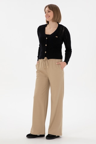 U.S. Polo Assn. Kadın Açık Haki Loose Relax Fit Kanvas Pantolon 50290877-VR183