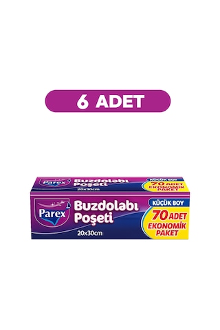 Buzdolabı Poşeti 70 Li Küçük Boy 20 X 30 Cm 6 Paket