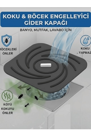 Beylini Kötü Koku Böcek Önleyici Gider Tıpası Lavabo Balkon Tuvalet Gider Kapatıcı Kapak Silikon Gri-gri Gri-gri