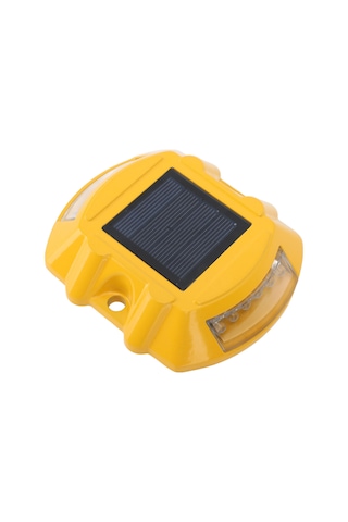 Yaozixa Gümüş Alüminyum Güneş Enerjili Yol Tıklama Lambası, Ip68 Su Geçirmez, 800m Görünürlük, Otomatik Aydınlatma, 12 Led Işık Kaynağı