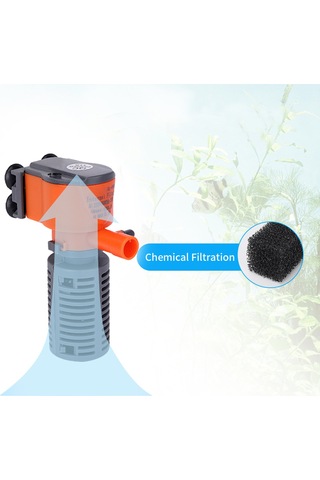 Xindoker Küçük Akvaryumlar İçin 3w Plastik Üçlü Fonksiyonlu Filtre: Su Filtreleme, Oksijen Arttırma Ve Derin Su Pompa - Avrupa Standartı Çok Renkli