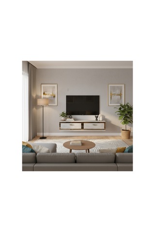 Tda1206bs Tuna120 Duvara Montaj Tv Stand Beyaz-silver 120cm