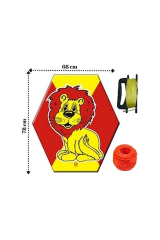 Altıgen Uçurtma Aslan Modeli 50mt Ipli