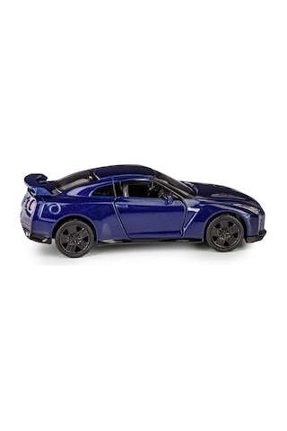 Uzak Doğu Serisi Nissan Gt R R35 Mavi Açılır Kapılar Diecast Çek Bırak Metal Model Araba 11 Cm 1:32