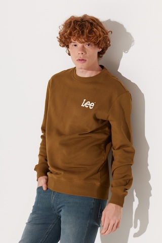 Lee Regular Fit Normal Kesim %100 Pamuk Bisiklet Yaka Tarçın Sweatshirt L81MRF84 Tarçın