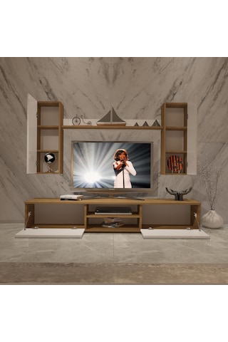 Decoraktiv Eko 7 Mdf Dvd Tv Ünitesi Tv Sehpası Pera - Beyaz