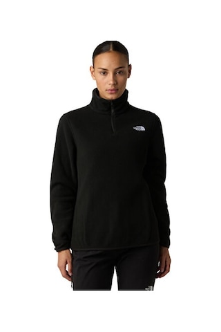 The North Face W Glacier Fleece 1/4 Zip Jacket Kadın Outdoor Çeyrek Fermuarlı Polar Üst Nf0a8d2jjk31 Siyah Siyah