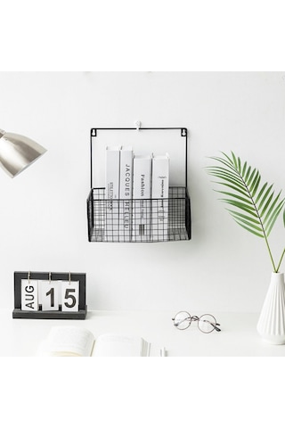 Wessdizayn Wd109 Minimalist Kafes Tel Tasarımlı Metal Duvar Rafı