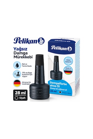 Siyah Yağsız Damga Ve Kaşe Mürekkebi 28 Ml