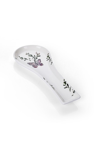 Piatti Naturali Seramik Kelebek Kirli Kaşıklık Tezgah Üstü Kepçe Kaşık Altlığı