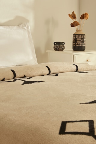 Karaca Home Sara Çift Kişilik Pamuklu Battaniye Beyaz