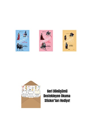 Üç Silahşörler 4 - Louise De La Valliere Ciltli + Üç Silahşörler 3 - Bragelonne Vikontu + Üç Silahşörler Ciltli + Okuma Sticker'ları
