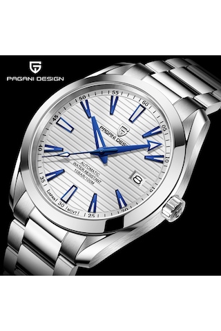Pagani Design Pd-1688 Aqua Terra Erkek 40mm Retro Japonya Nh35a Otomatik Mekanik 100m Su Geçirmez Safir Çelik Saat Beyaz Diğer
