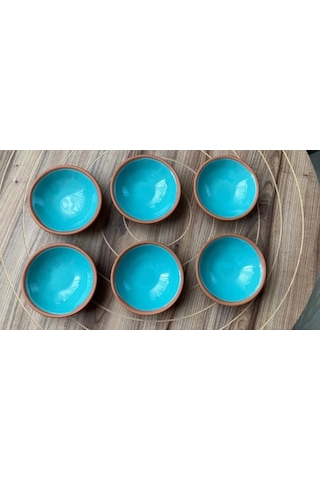 Athstore Turkuaz Sosluk Reçellik Çerezlik Lokumluk Kase 6lı Set Turkuaz