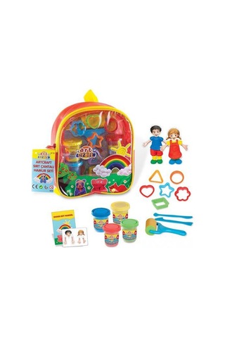 Sırt Çantalı Oyun Hamuru Seti Kalıplı Oyun Hamuru Art Craft