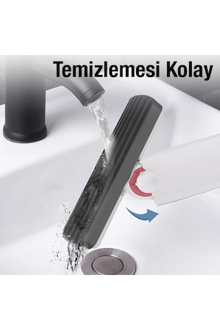 Ezere Çok Amaçlı Mini Tezgah Üstü Paspas Mini Mop + 2 Yedek Uç- 5775 Beyaz