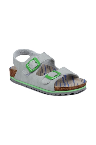 Jump 50023 Çift Tokalı Kız Çocuk Sandalet Gri