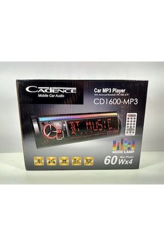 Cadence Teyp Led Animasyonlu , Çift Usb, Çift Amfi , Ekstra Bass Ve Bluetoothlu 7 Renk Oto Teyp