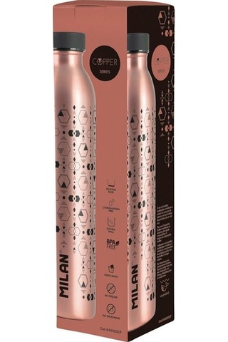 Mılan 643020cp Copper Siyah Paslanmaz İzotermal Matara 591ml