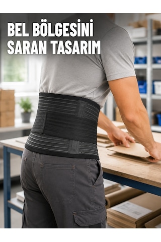 Çalışma Korsesi Güçlendirilmiş Elastik Bantlı Ayarlanabilir Bel Desteği - Lisinya