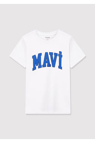Mavi - Mavi Logo Baskılı Beyaz Tişört 6610030-620 Beyaz