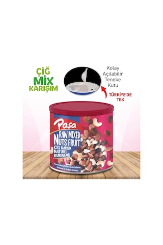 Paşa Kuruyemiş Çiğ Karışık Naturel Kuruyemiş Teneke 8 x 150 G