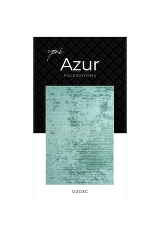 Pierre Cardin Azur Uz03c Su Yeşili Pamuk Akrilik Yumuşak Dokulu Modern Kilim Halı Yeşil