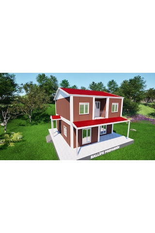Ballife Prefabrik 130 M2 Standart Dubleks Prefabrik Konut
